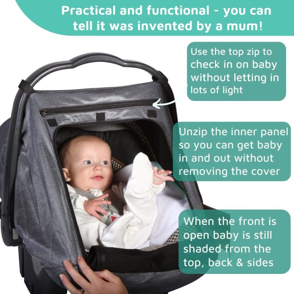 snoozeshade baby car seat sunshade