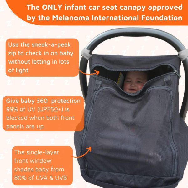 SnoozeShade car seat sunshade