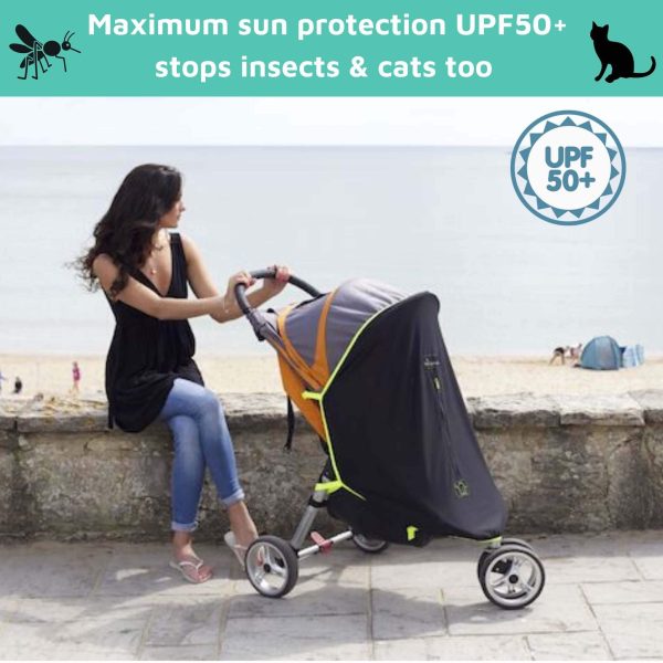 SnoozeShade Original (0-6m) | Universal pram sun shade | Blocks 99% of UV